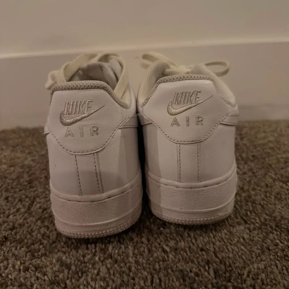 NIKE Men's Air Force 1 '07 Shoes Size 9.5 In White/White